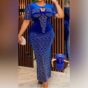 Beautiful Turkey wear, blue skirt set